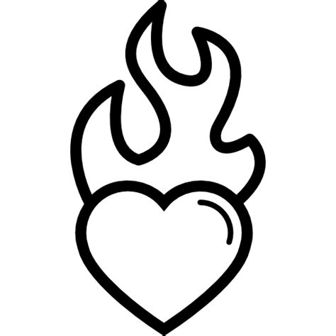 Free Icon Heart Burning On Flames