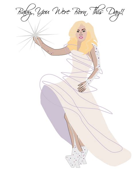 Lady Gaga Born This Day Birthday Card Etsy