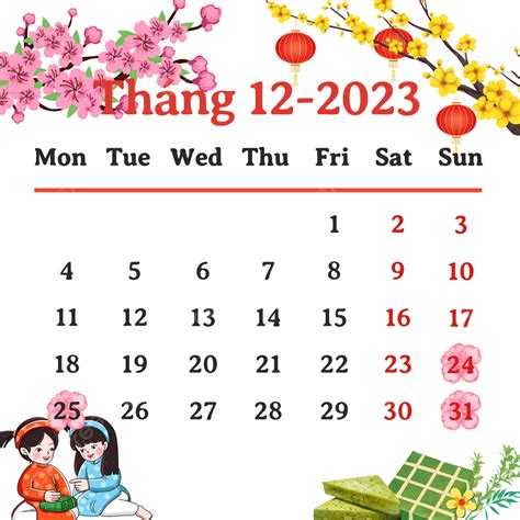 Vietnam Calendar 2023 With Apricot Flowers 2023 Calendar Vietnam Png