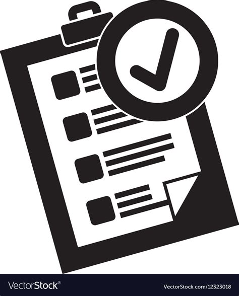 Checklist Form Symbol Royalty Free Vector Image