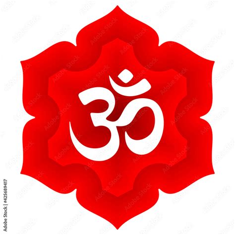 Stockvector Diwali Om Sign With Mandala Vector Illustration Om