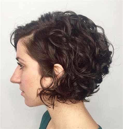 Jaw Length Side Parted Curly Bob Bob Haircut Curly Wavy Bob Hairstyles