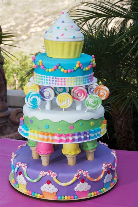 Let's face it, making a birthday cake isn't rocket science, simply browse and find the cake you are looking for as well as the recipe! Kaylynn Cakes: Large Candyland themed Birthday Cake