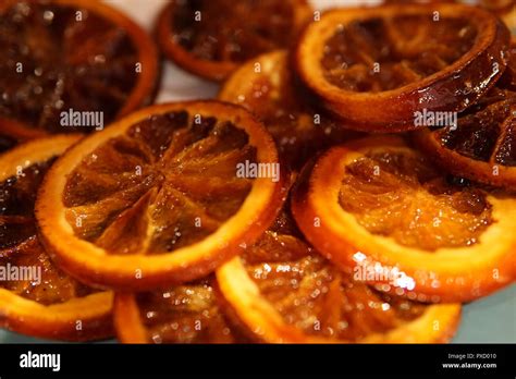 Caramelized Orange Slices Home Made Dessert Stock Photo Alamy