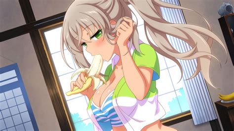 Wanaca Hazel Sakura Succubus Sakura Succubus Game Cg 1girl Banana Blush Breasts