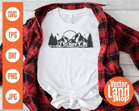Mountain Scene Svg Forest Svg Camp Adventure Svg Outdoors Etsy