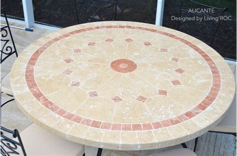 cm outdoor mosaic  table natural stone top