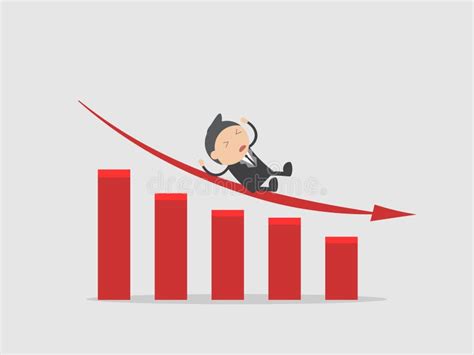 Businessman With Business Down Graph Or Invest Stock And Get Low Value