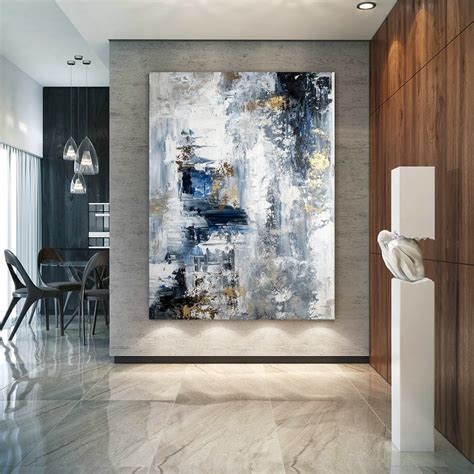 Extra Large Panoramic Textured Abstract Painting Canvas Wall Art