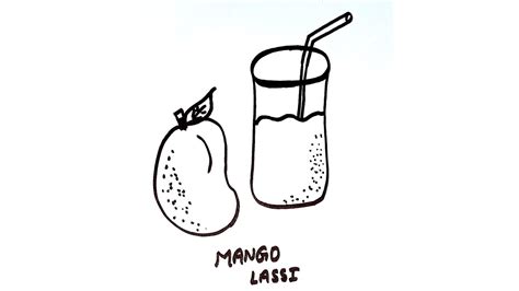 How To Draw Mango Lassi Drawing Mango Lassi Step By Step Outline