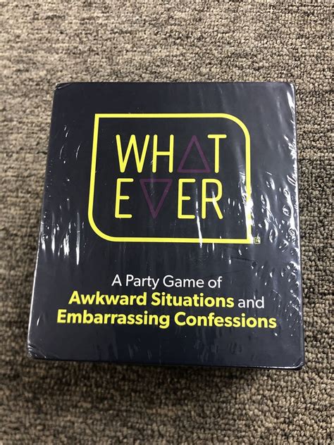 Whatever Lets Get Weird An Adult Party Game Of Awkwardembarrassing Confession 860071001401 Ebay