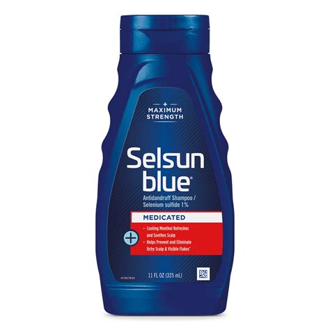 Selsun Blue Maximum Strength Medicated Anti Dandruff Shampoo With Menthol For Itchy Dry Scalp