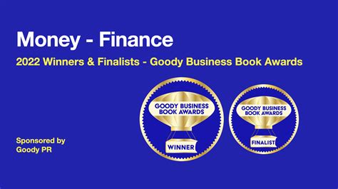 2022 Award for Money / Wealth - Finance - Goody Business Book Awards