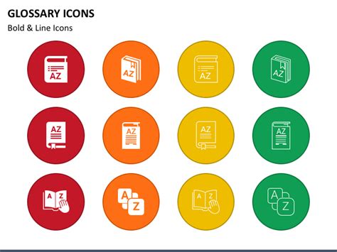 Glossary Icons Powerpoint Template Ppt Slides