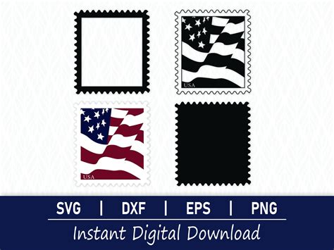 Wood Cutter America Flag Post Stamp Party Banners Vector Clipart