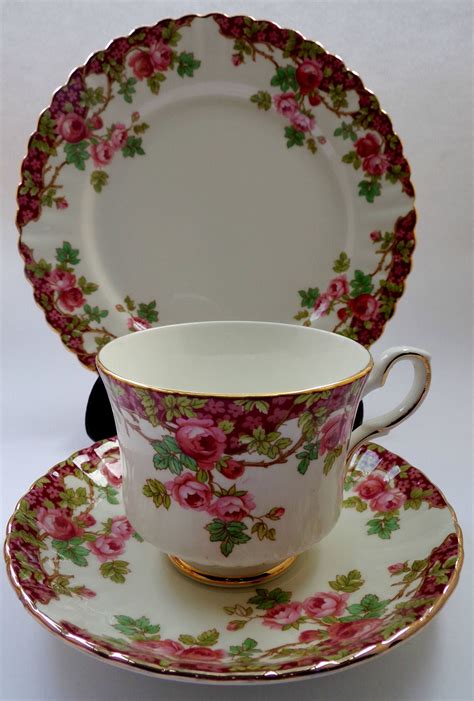 Vintage Royal Stafford Bone China Tea Cup And Saucer Made In England