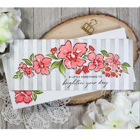 Pinkfresh Floral Notes Stamp Set The Foiled Fox