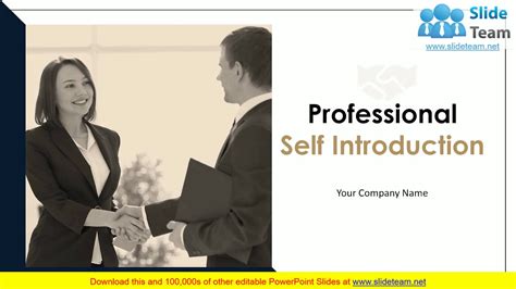 Professional Self Introduction Powerpoint Presentation Slides Youtube