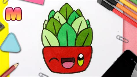 Como Dibujar Un Cactus Kawaii Dibujos Kawaii Faciles Aprender A