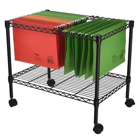 In Stock Metal Rolling File Cart For Legal Size Folder Compact Mobile