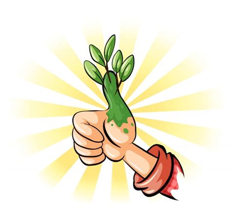 Free Vector Persons Green Thumb