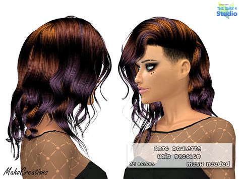 Mahocreations Anto Roulette Hair Recolor Mesh Needed