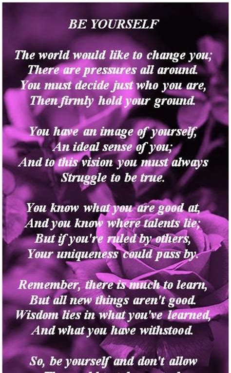 Be Yourself Poems
