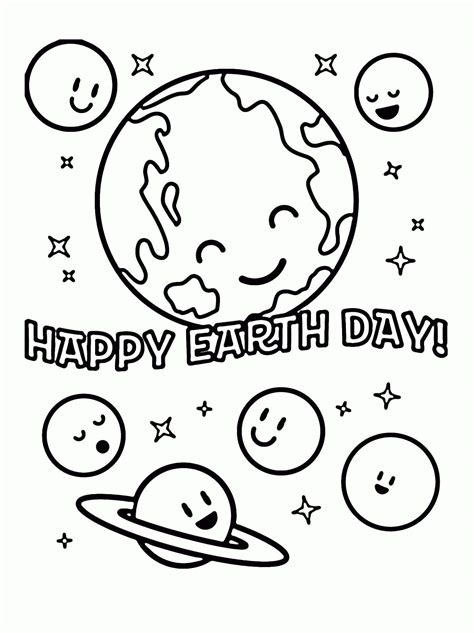 Free printable cartoon earth coloring page. 21 Printable Earth Day Coloring Pages - Holiday Vault