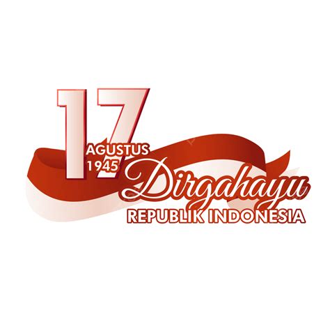 Indonesia Independent Day Vector Design Images Lettering Text Of 77th