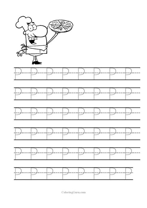 Free Letter P Worksheets Pictures - Alphabet Free Preschool Worksheet