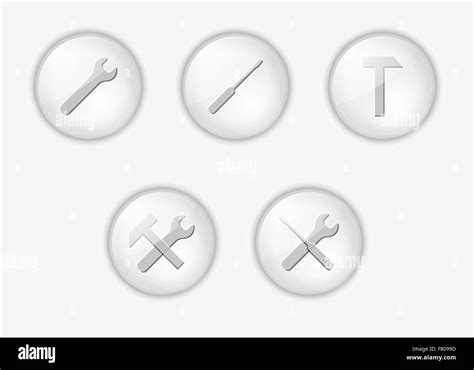 Buttons With Tools Stock Vector Image And Art Alamy