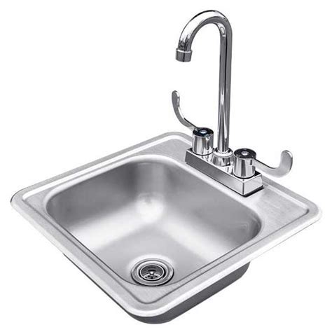 Rcs 15 X 15 Outdoor Rated Stainless Steel Drop In Sink With Hotcold