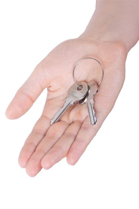 Hand Holding Keys Stock Image Image Of Object Door