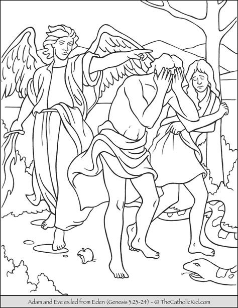 Subscribe to my free weekly newsletter — you'll be the first to know when i add new printable documents and templates to the freeprintable.net network of sites. Bible Coloring Page - Adam and Eve Exiled from Eden ...