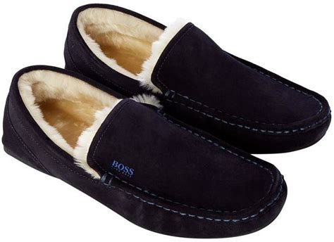 Boss Relax Moccasin Suede Slippers Shopstyle