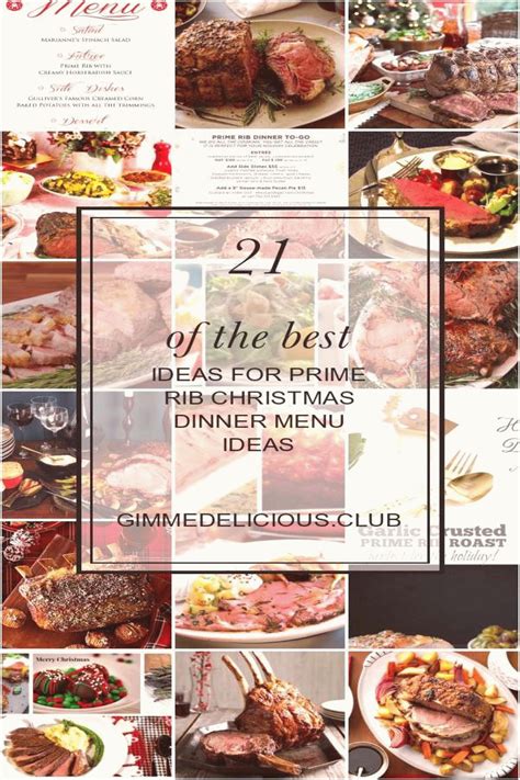 Join us twice a month for our smoked prime rib dinners. Christmas Dinner Prime Rib Sides Menu - You've just sat down to dinner at a classic steakhouse ...
