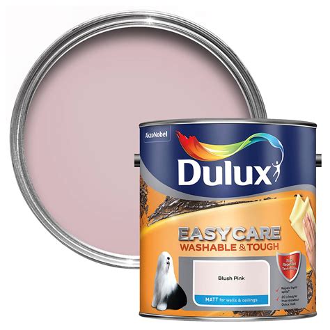 Dulux Easycare Blush Pink Matt Emulsion Paint 25l Departments Diy