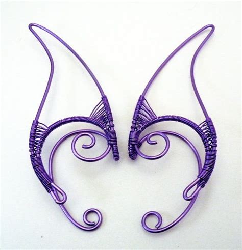 Lilac Wire Wrapped Elf Ear Tips Ear By Twistedemporium On Etsy Ear