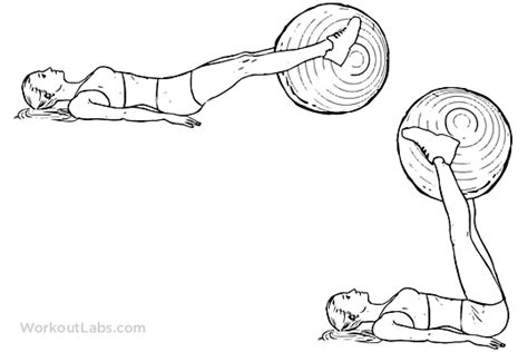 Swiss Ball Leg Lifts Illustrated Exercise Guide Workoutlabs