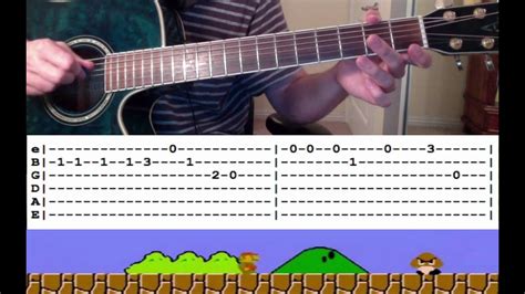 Guitar Lesson Super Mario Theme Song With Tabs How