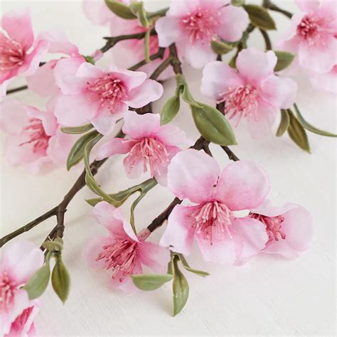 Pink Artificial Cherry Blossom Spray Whats New Floral Supplies