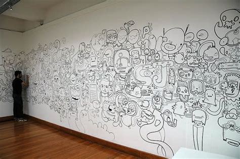 Pin By Dooley Creative Co On Line Art Doodle Wall Wall Murals Wall