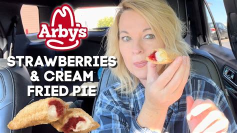 Arby’s Strawberries And Cream Fried Pie Review 🍓 Youtube