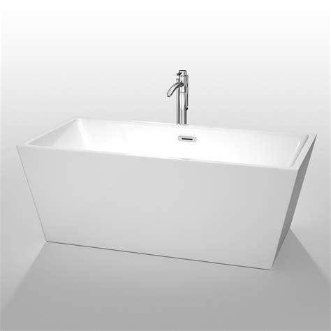 Sara 63 Soaking Bathtub By Wyndham Collection White Beautiful