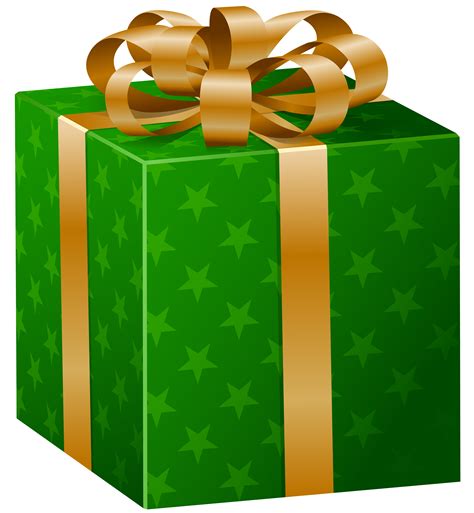 T Wrapping Decorative Box Clip Art Green Present Cliparts Png