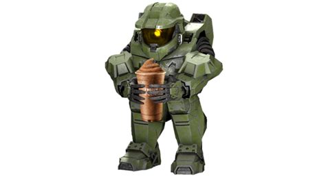 Mini Master Chief With A Slurpee Master Chief Know Your Meme