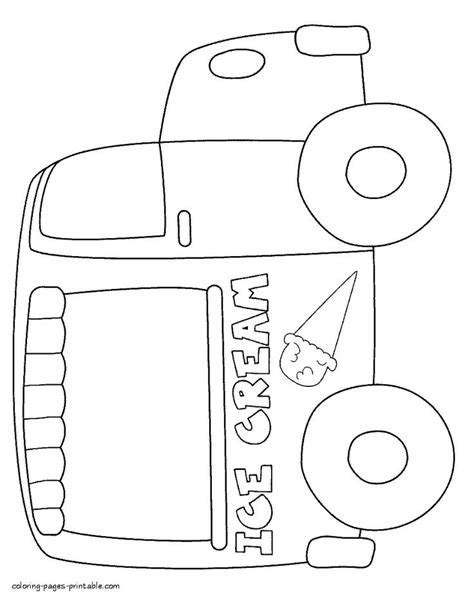 It's easy to download it or print it direct from your browser. Coloring pages of ice cream truck | Ice cream crafts, Ice ...