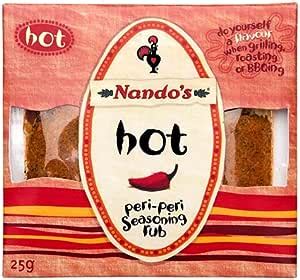 Nando S Hot Peri Peri Seasoning Rub 25 G Pack Of 10 Amazon Co Uk