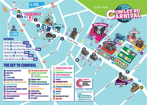 Carnival Map 2019 Cowley Road Works