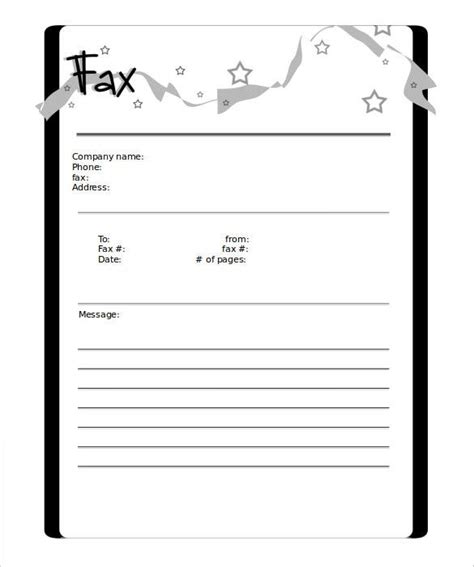 9 Blank Fax Cover Sheet Templates Free Sample Example